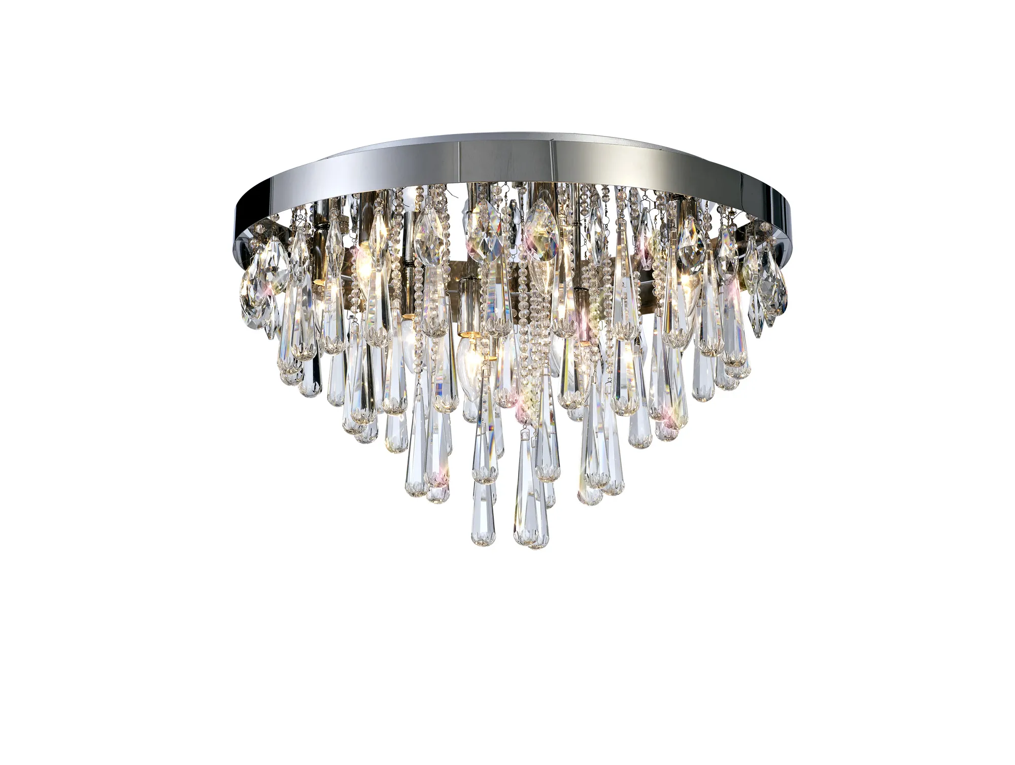 Sophia Crystal Ceiling Lights Diyas Flush Crystal Fittings